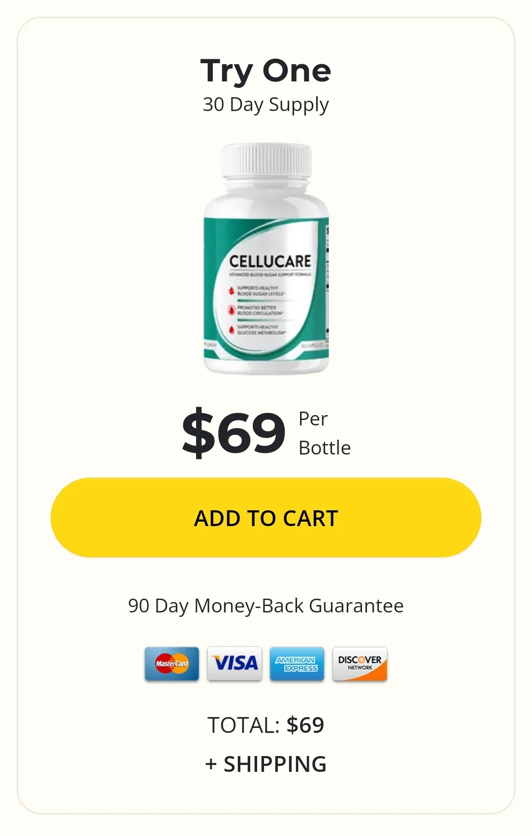 CelluCare 1 bottle pricing